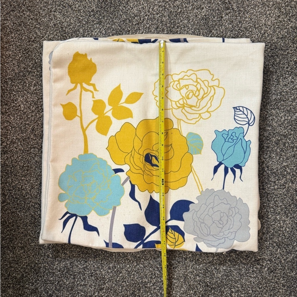 Floral Pillow Covers with flowers - 18" x 18" - Qty 3